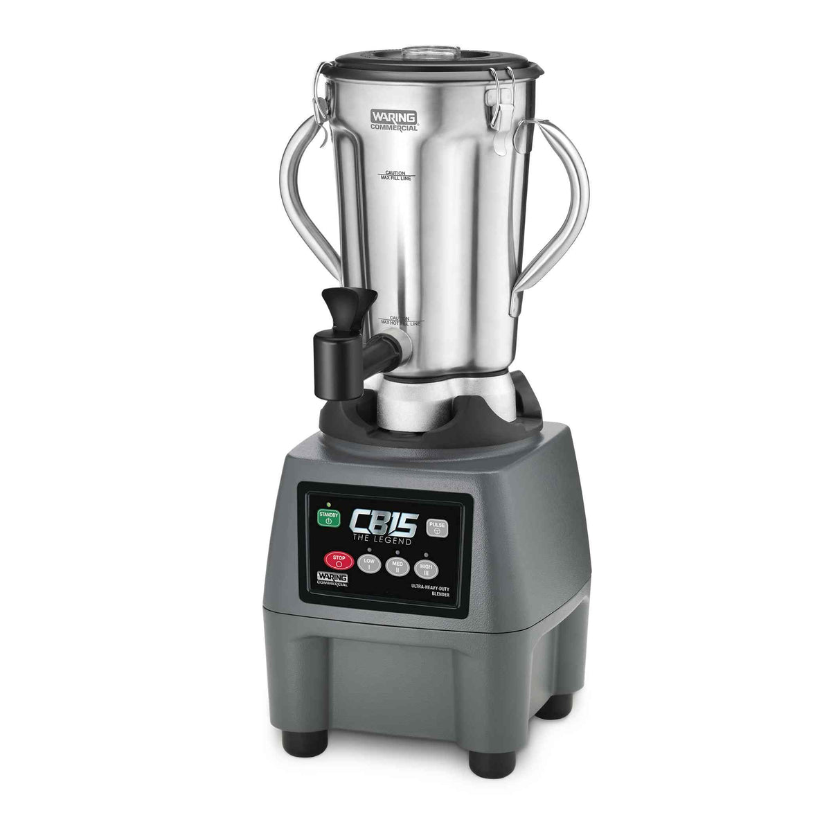 Waring CB15SF The Legend 1-Gallon Food Blender with Stainless Steel Spigot, 3.75 HP, 120V