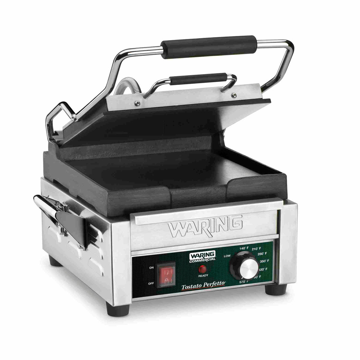 Waring WFG150 Tostato Perfetto Flat Panini Grill, 9.75" x 9.25" Plates, 120V