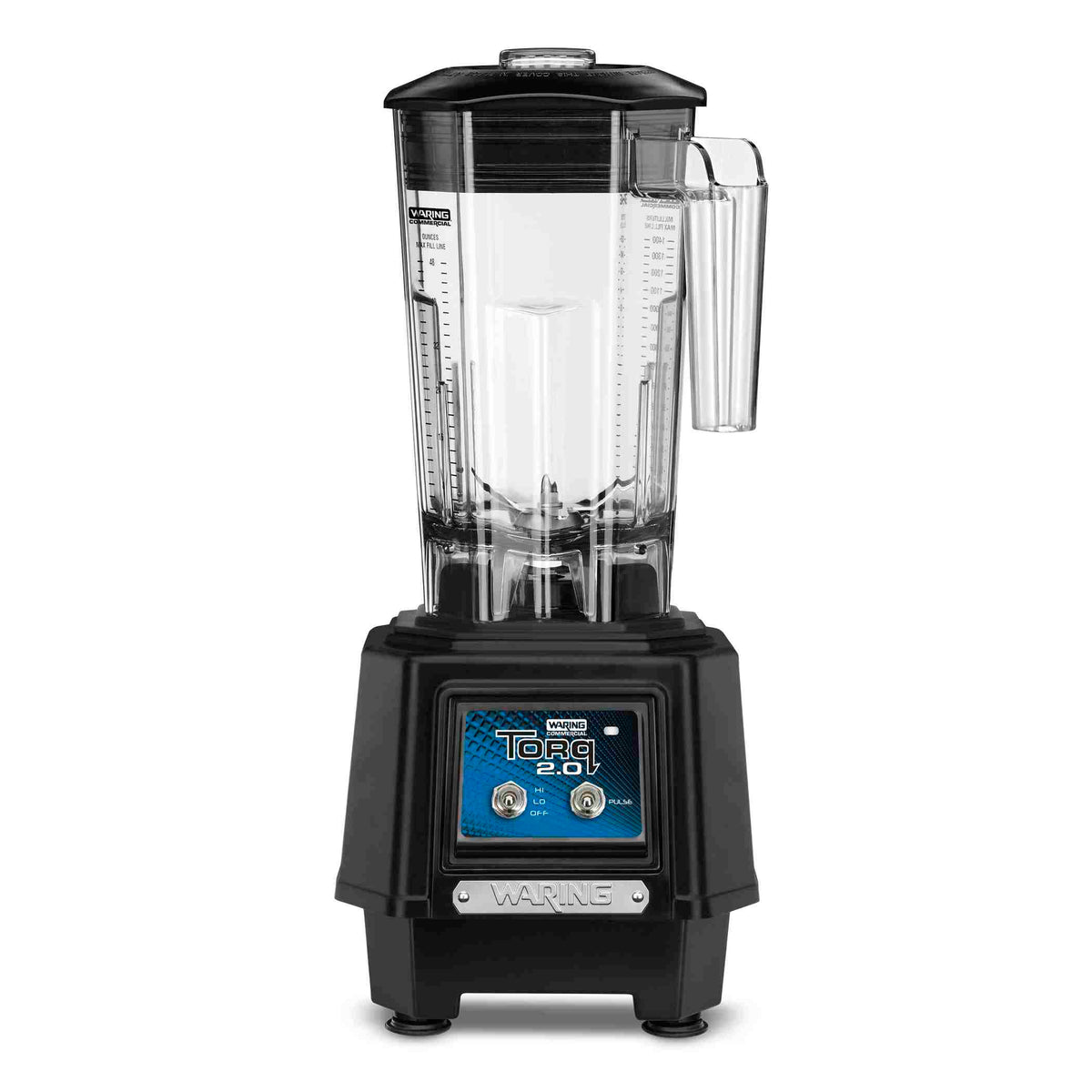Waring TBB145 TORQ 2.0 2 HP Commercial Bar Blender with Toggle Switch, 48 oz Copolyester Container, 120V