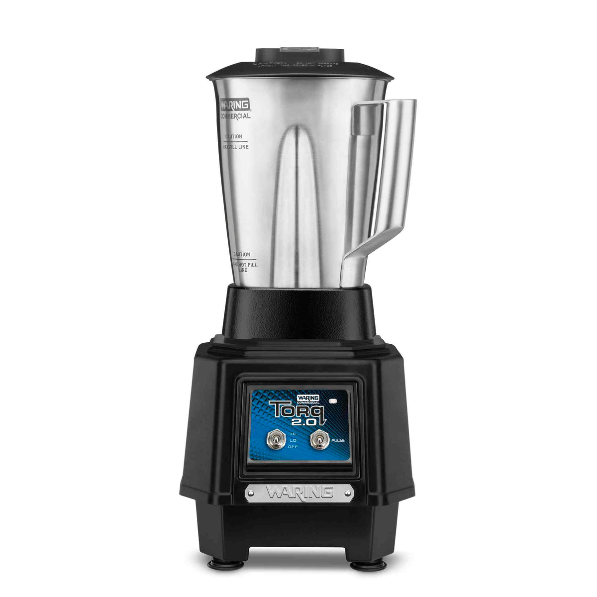 Waring TBB145S4 TORQ 2.0 2 HP Commercial Bar Blender with Toggle Switch, 48 oz Stainless Steel Container, 120V
