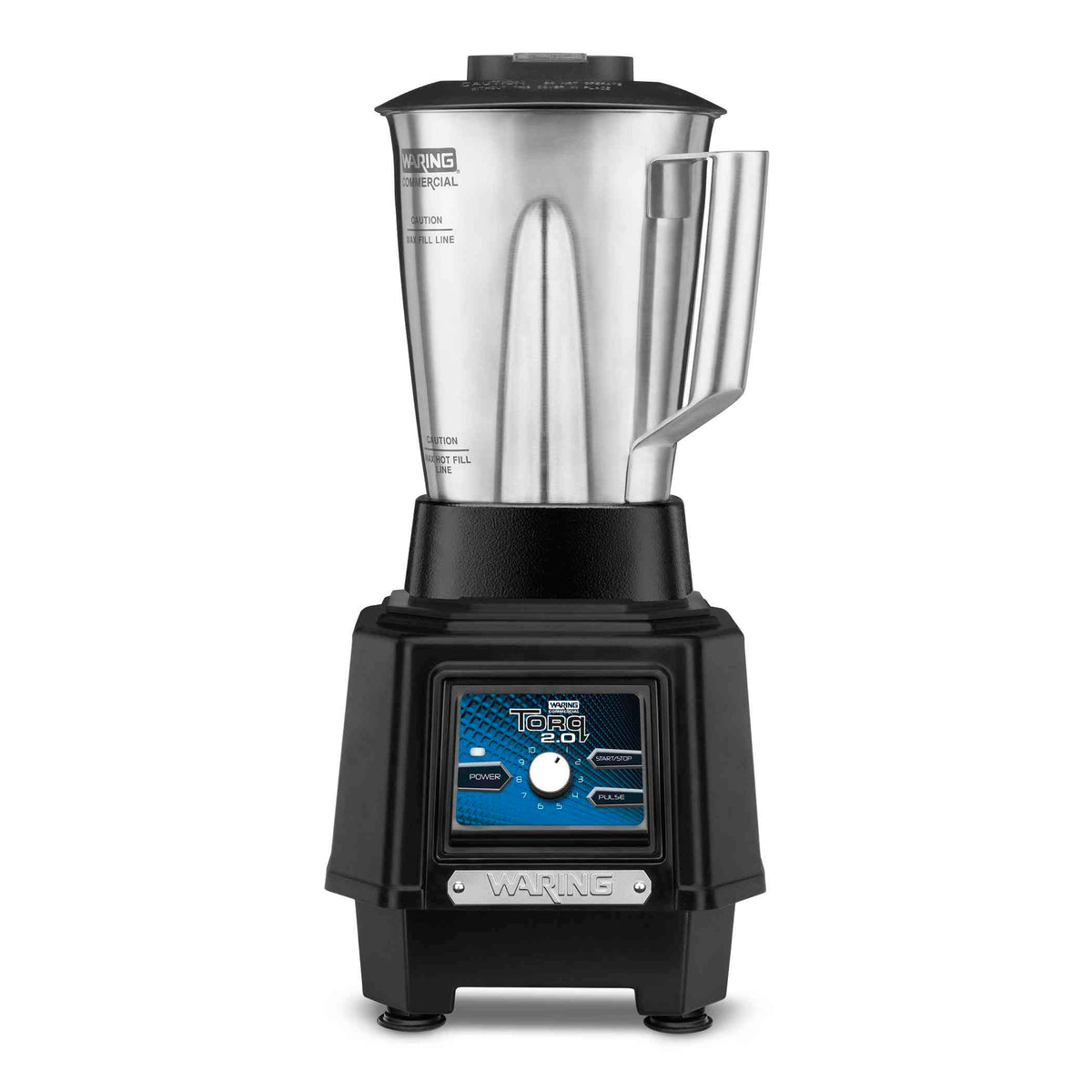 Waring TBB175S4 TORQ 2.0 2 HP Commercial Bar Blender with Variable-Speed Dial, 48 oz Stainless Steel Container, 120V