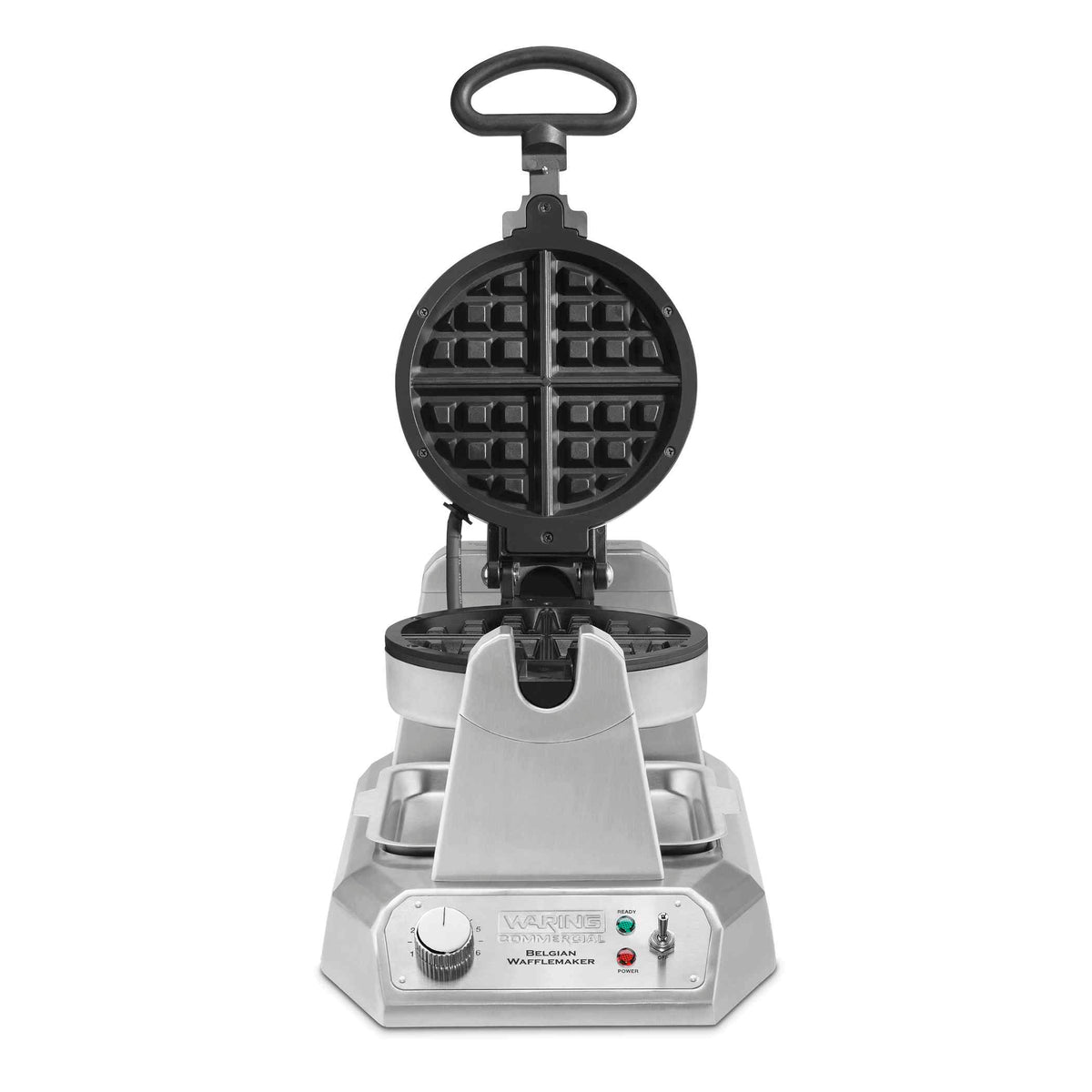 Waring WW180X Heavy-Duty Single Belgian Waffle Maker with Cast Aluminum Plates, 120V, 1200W