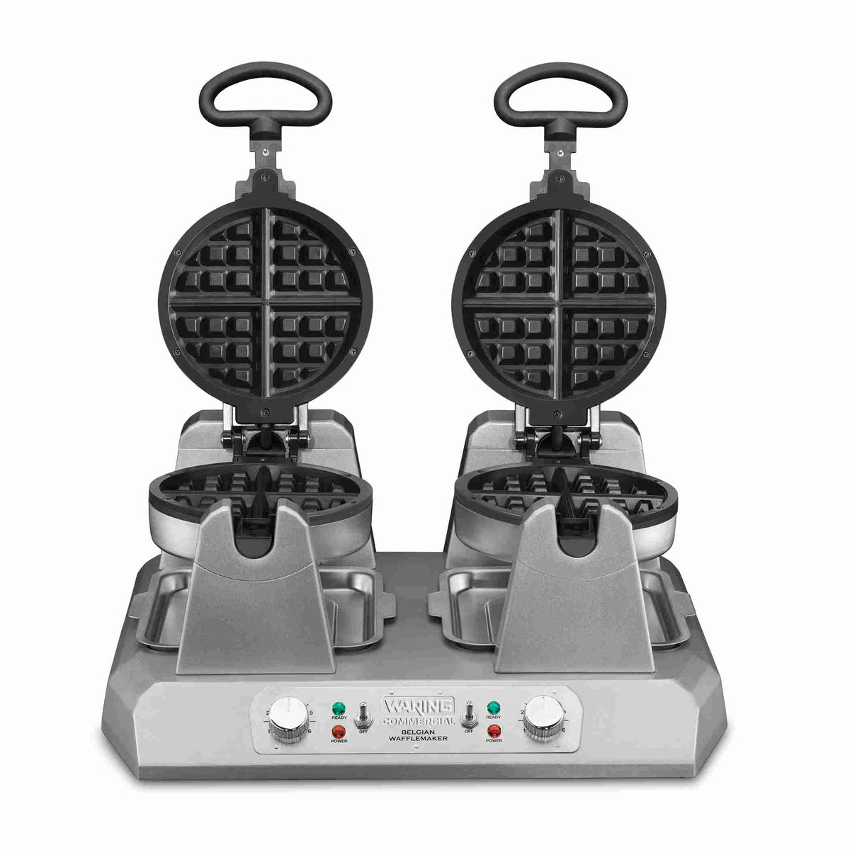 Waring WW250X2 Heavy-Duty Double Belgian Waffle Maker with Serviceable Plates, 120V, 2400W