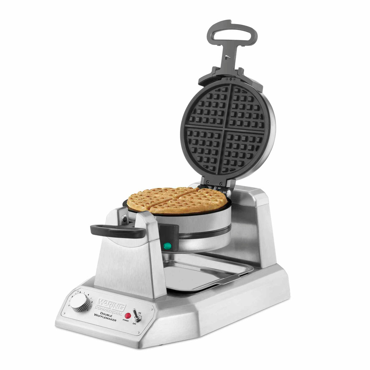 Waring WWD200 Heavy-Duty Double Vertical Classic Waffle Maker with Serviceable Plates, 120V, 1400W