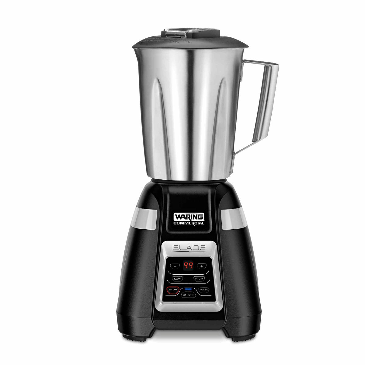 Waring BB340S Blade Series 1.5 HP Bar Blender with Keypad, 30-Second Timer, 48 oz Stainless Steel Container, 120V