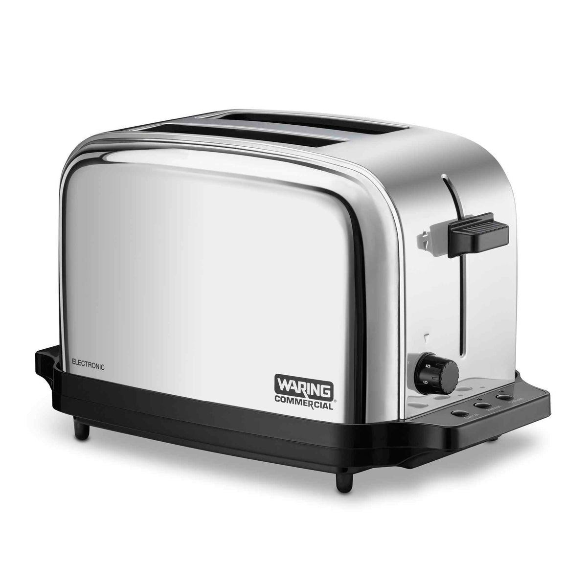 Waring WCT702 Light-Duty 2-Slice Commercial Toaster with Self-Centering Bread Rack and Easy Touch Controls, 950W, 120V