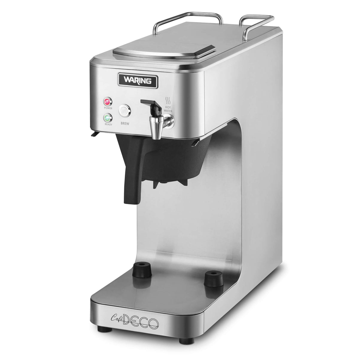Waring WCM60PT Cafe Deco 64 oz Thermal Carafe Coffee Brewer with Plumbing Connection, 1660W, 120V