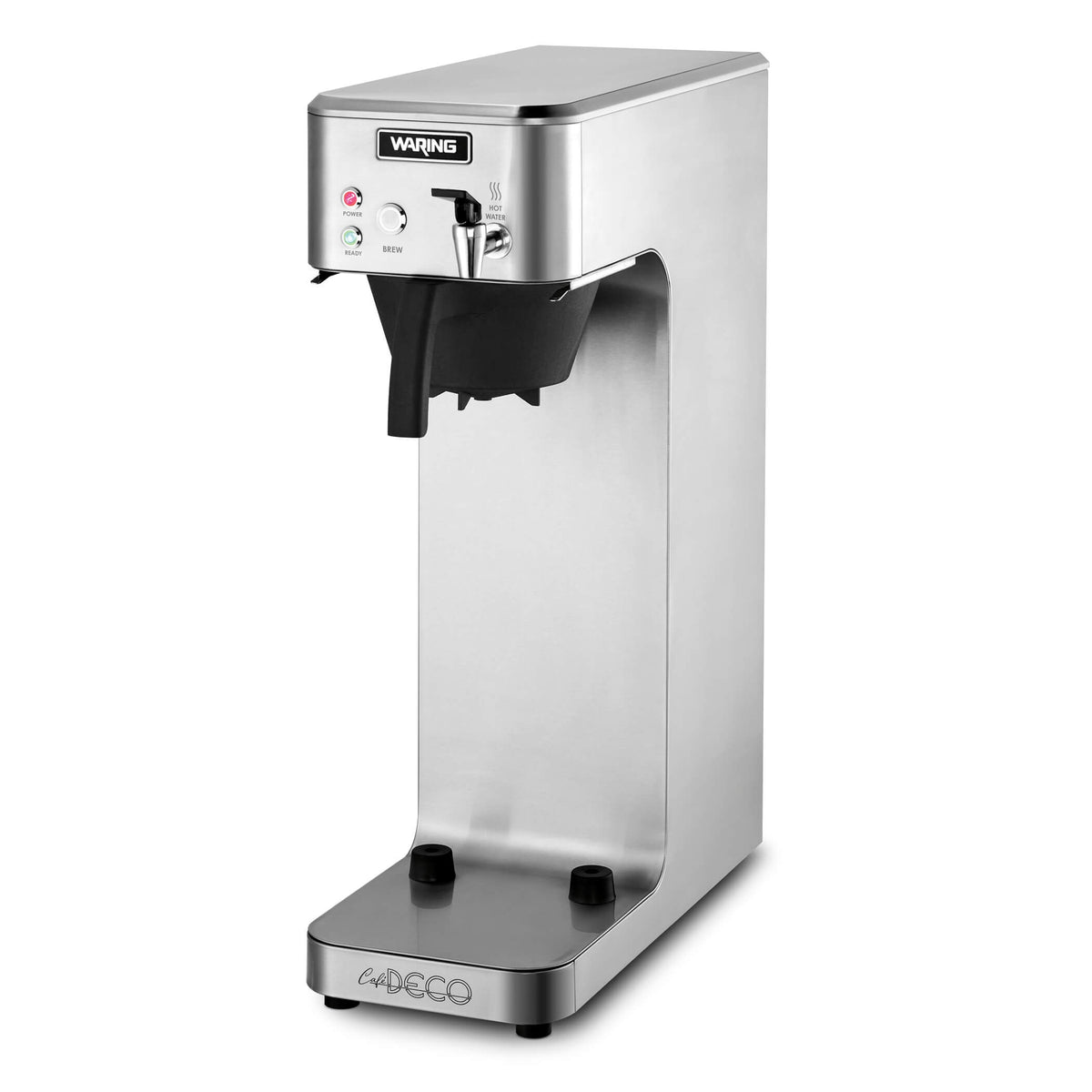 Waring WCM70PAP Cafe Deco Airpot Coffee Brewer with Hot Water Faucet, 1660W, 120V