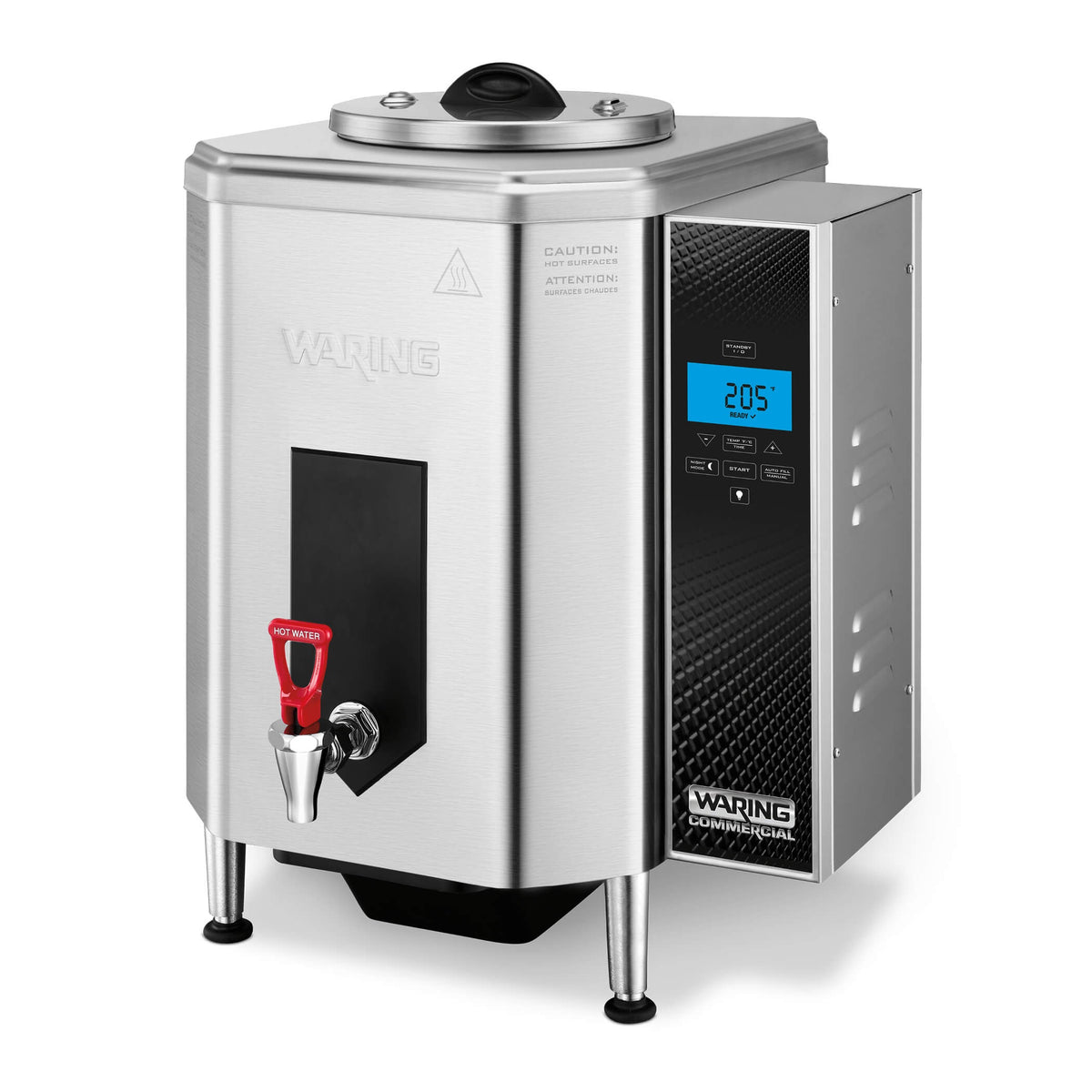 Waring WWB10G 10-Gallon Commercial Hot Water Dispenser with Digital Controls, 1800W, 120V