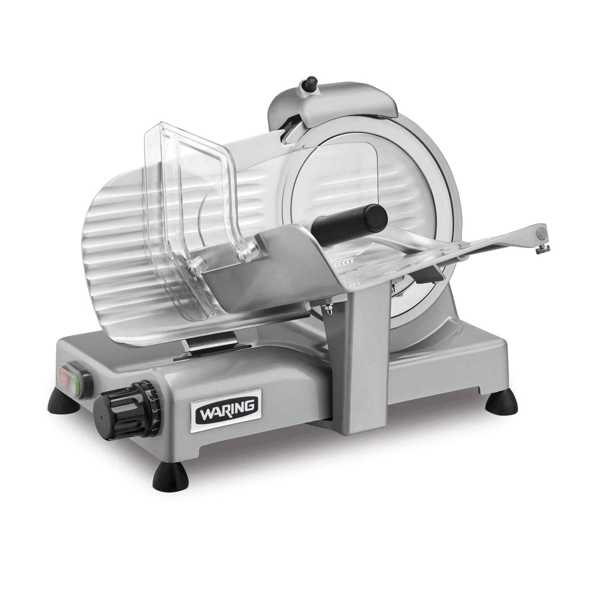 Waring WCS220SV 8.5 inch Commercial Belt-Driven Food Slicer with Made-in-Italy Blade, 3/4 HP, 120V