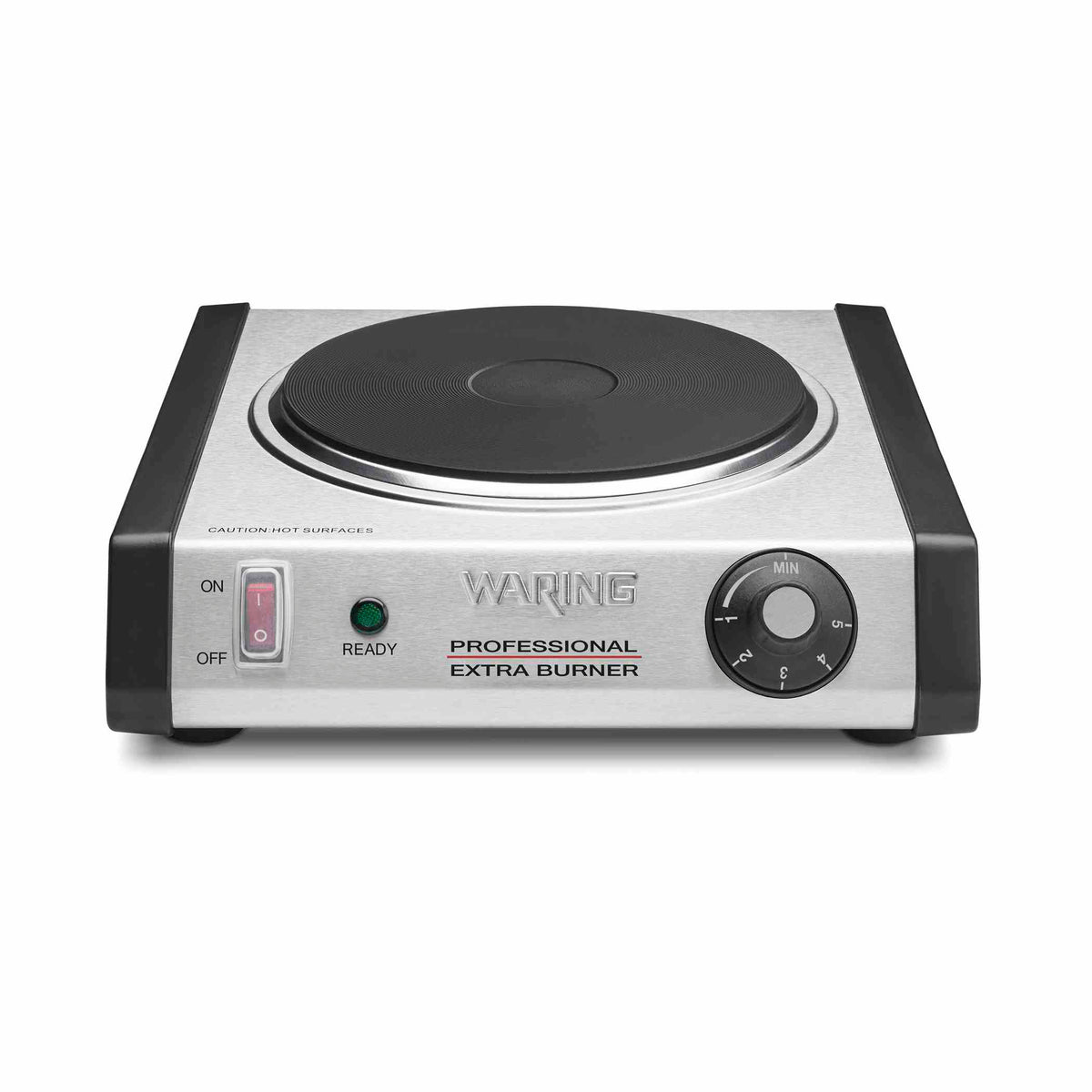Waring WEB300 Commercial Cast-Iron Single Burner with 7 inch Plate and Adjustable Thermostat, 1300W, 120V