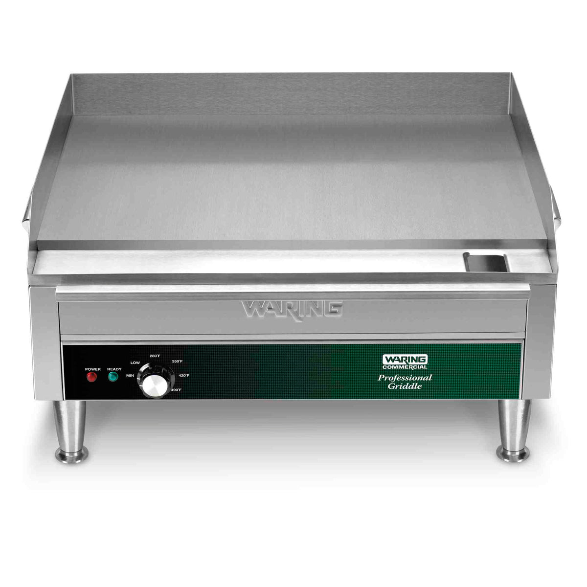 Waring WGR240X 24 inch Electric Countertop Griddle with Even Heat Distribution, 3300W, 240V