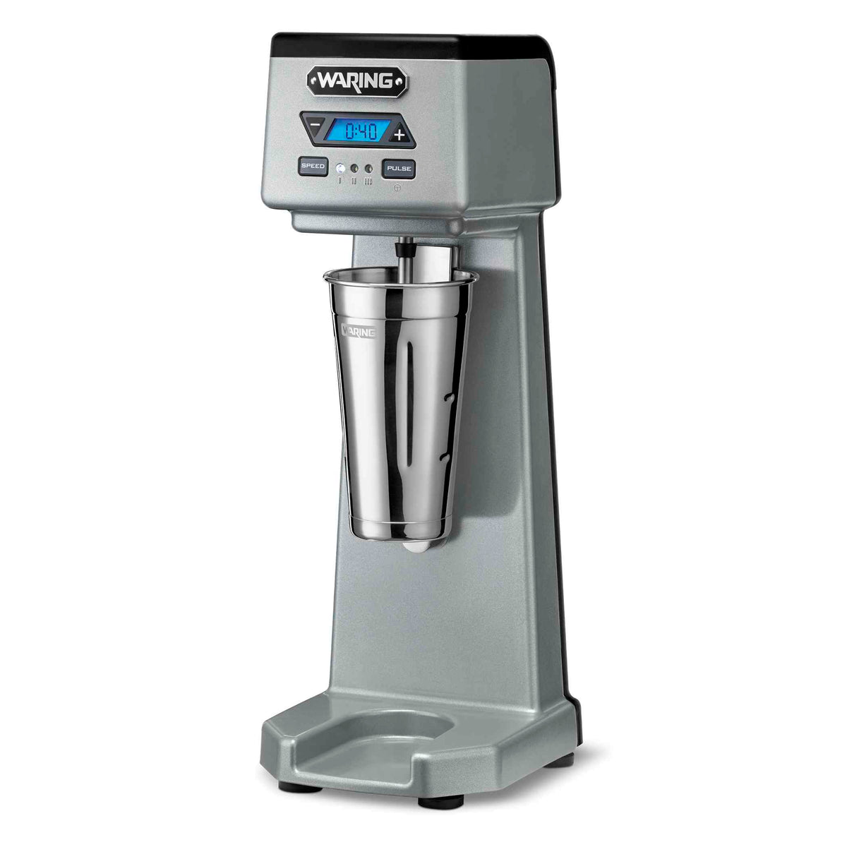 Waring WDM120TX Heavy-Duty Single-Spindle Drink Mixer with Electronic 3-Speed and Timer, 1 Peak HP, 120V