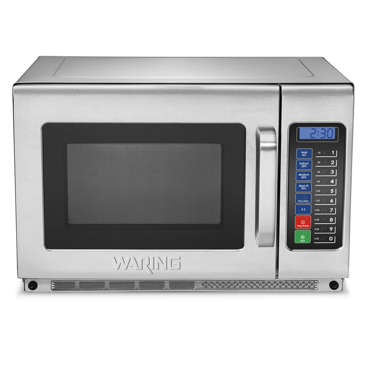 Waring WMO120 Commercial Heavy-Duty 1.2 Cubic Foot Microwave Oven with 10 Programmable Pads, 208/230V