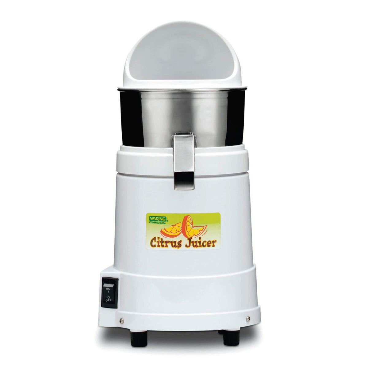 Waring JC4000 Heavy-Duty Hi-Power Commercial Citrus Juicer with Splash Guard, 1800 RPM, 120V