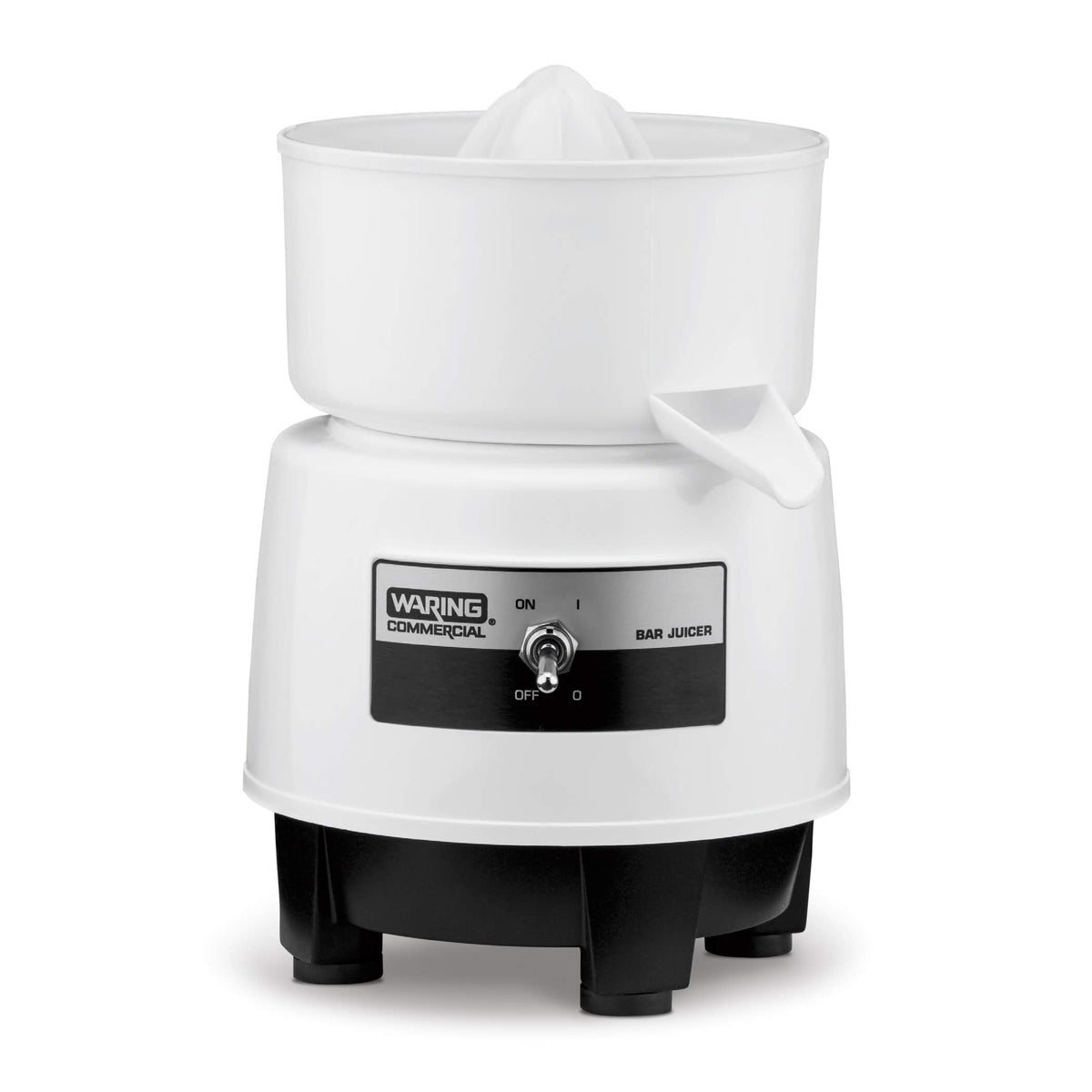 Waring BJ120C Compact Commercial Citrus Bar Juicer with Universal Reamer, 120V