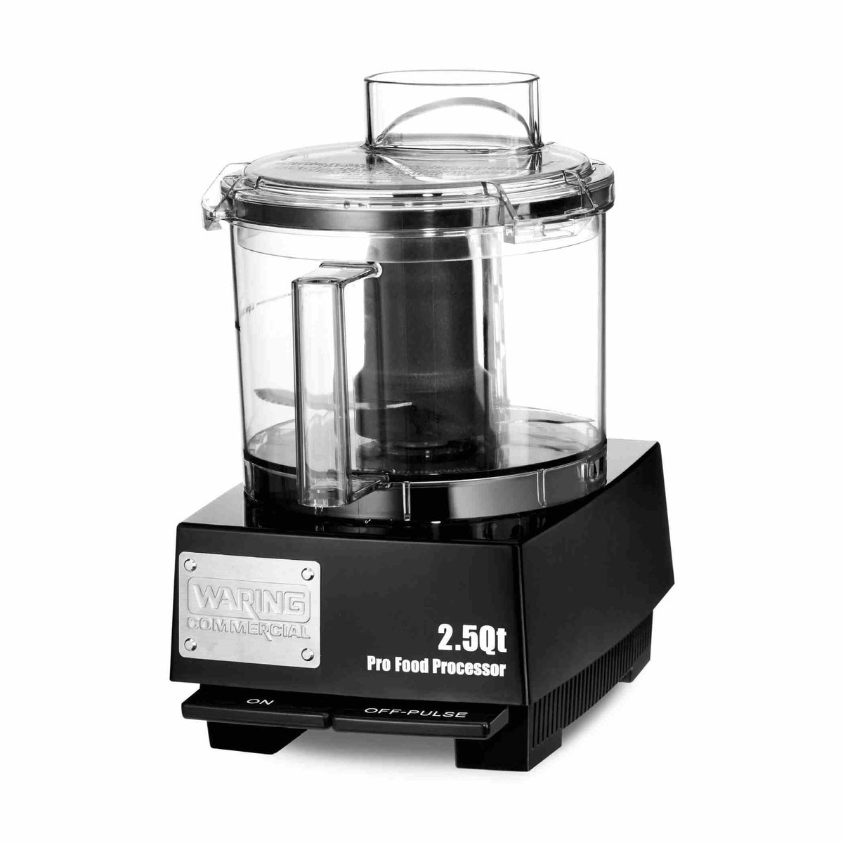 Waring WFP11SW 2.5 Quart Bowl Cutter Mixer Food Processor with LiquiLock Seal System and Flat Lid, 3/4 HP, 120V