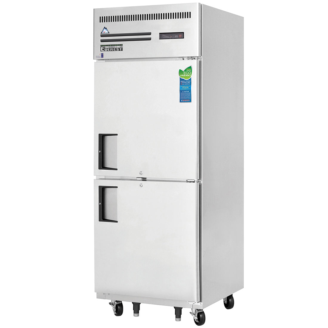 Everest ESFH2 29 In. Reach-In Freezer, 2 Solid Half Doors, 23 Cu. Ft., Top Mount Blizzard R290