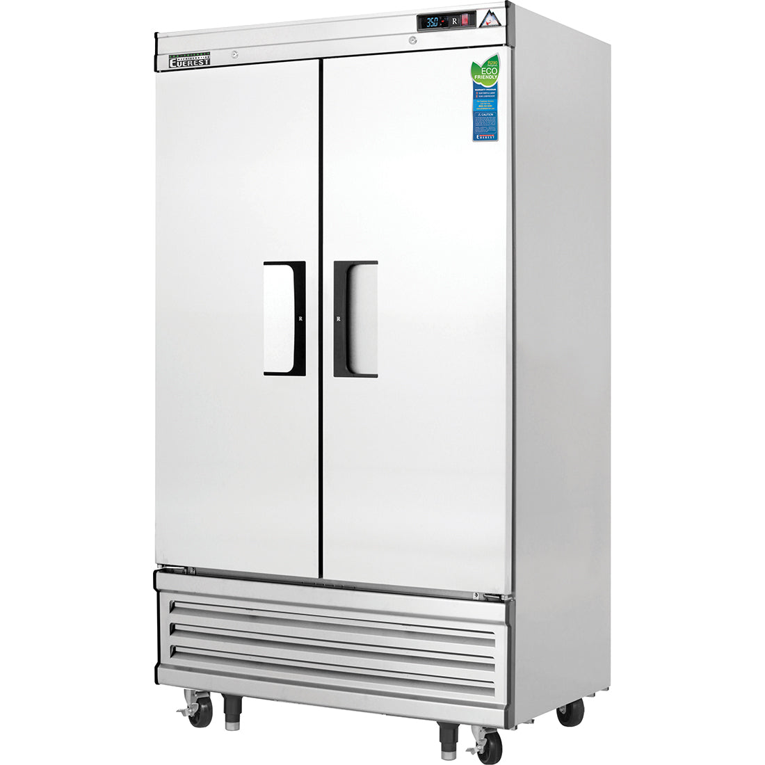 Everest EBNR2 39 In. Bottom Mount Reach-In Refrigerator, 2 Narrow Solid Doors, 33 Cu. Ft., Blizzard R290