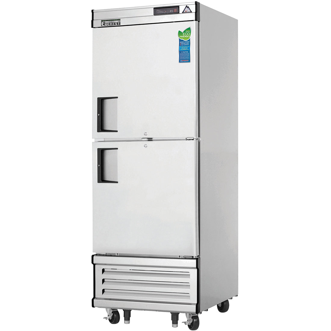 Everest EBWFH2 29 In. Bottom Mount Reach-In Freezer, 2 Wide Solid Half Doors, 23 Cu. Ft., Blizzard R290