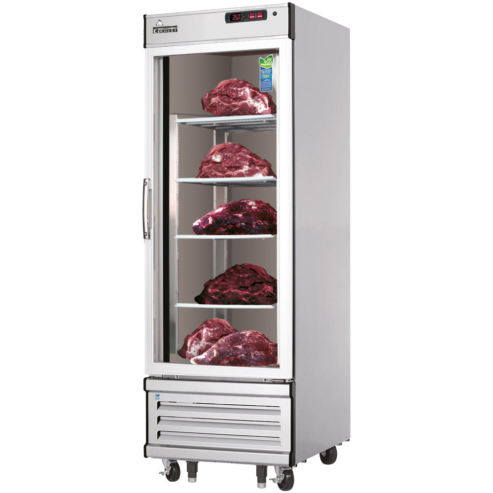 Everest EDA1 29 In. Dry Ager and Thawing Refrigerator, 1 Low-E Glass Door, 22 Cu. Ft., Bottom Mount Blizzard R290