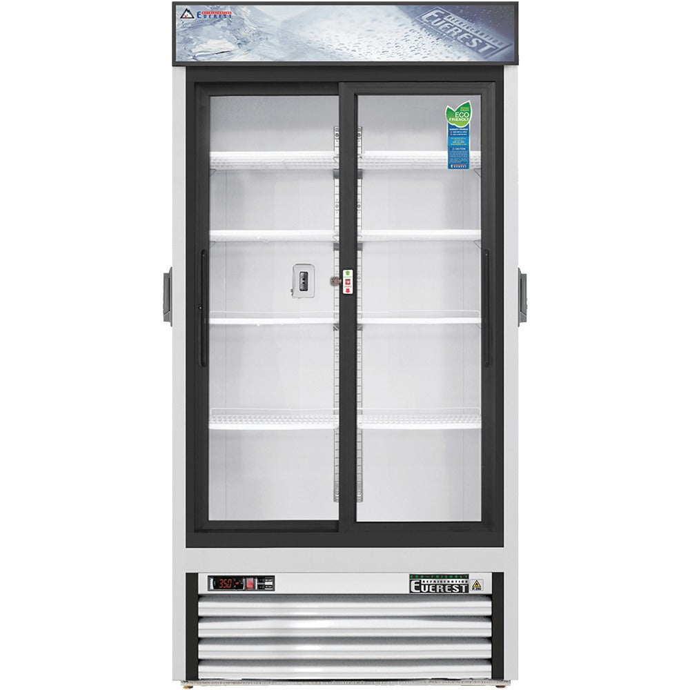 Everest EMGR33C 39 In. Chromatography Refrigerator, 2 Sliding Doors, 33 Cu. Ft., Bottom Mount Blizzard R290