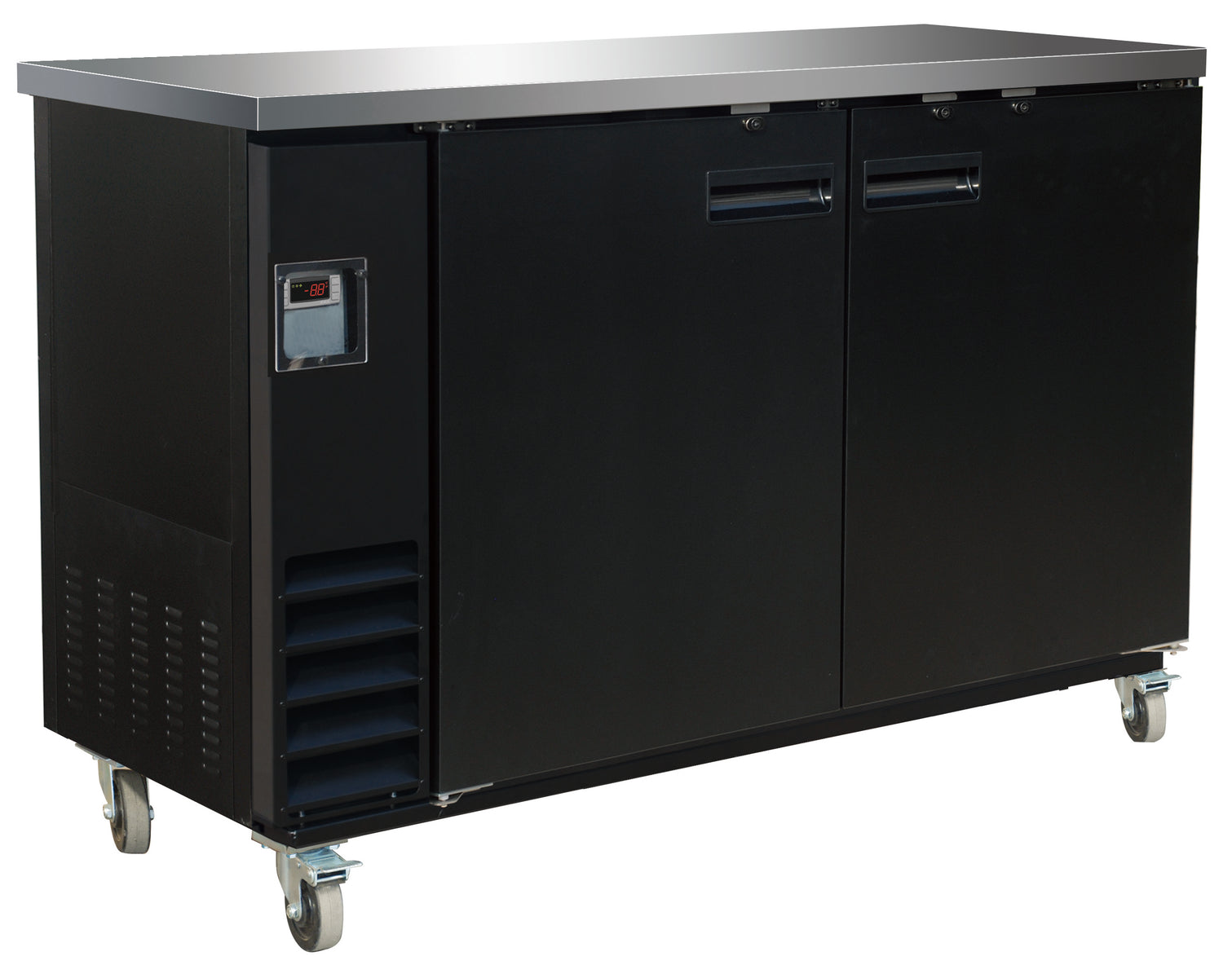 Serv-Ware BB3-24-HC 61 In. 3-Solid-Door Back Bar Bottle Cooler, 13.5 cu. ft., R290