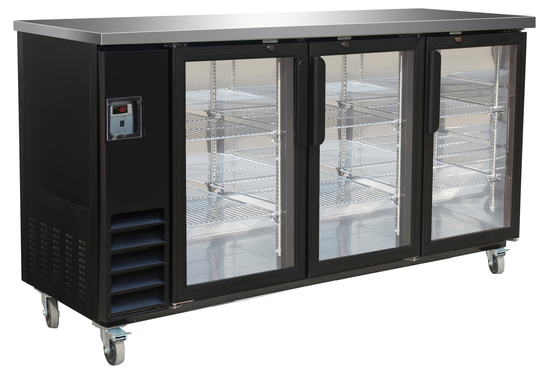 Serv-Ware BB4-24G-HC 73 In. 4-Glass-Door Back Bar Bottle Cooler, 17.2 cu. ft., R290