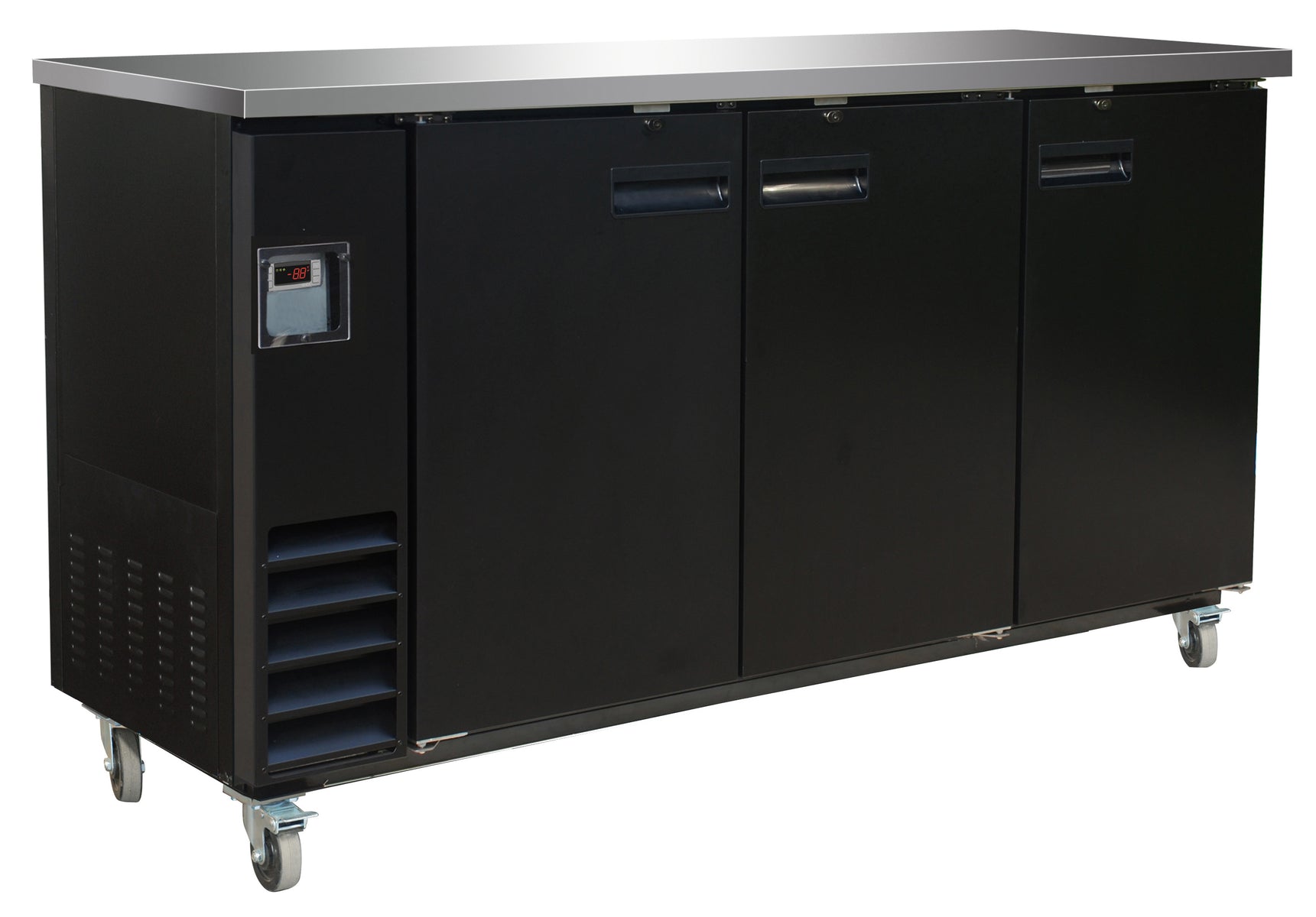 Serv-Ware BB4-24-HC 73 In. 4-Solid-Door Back Bar Bottle Cooler, 17.2 cu. ft., R290
