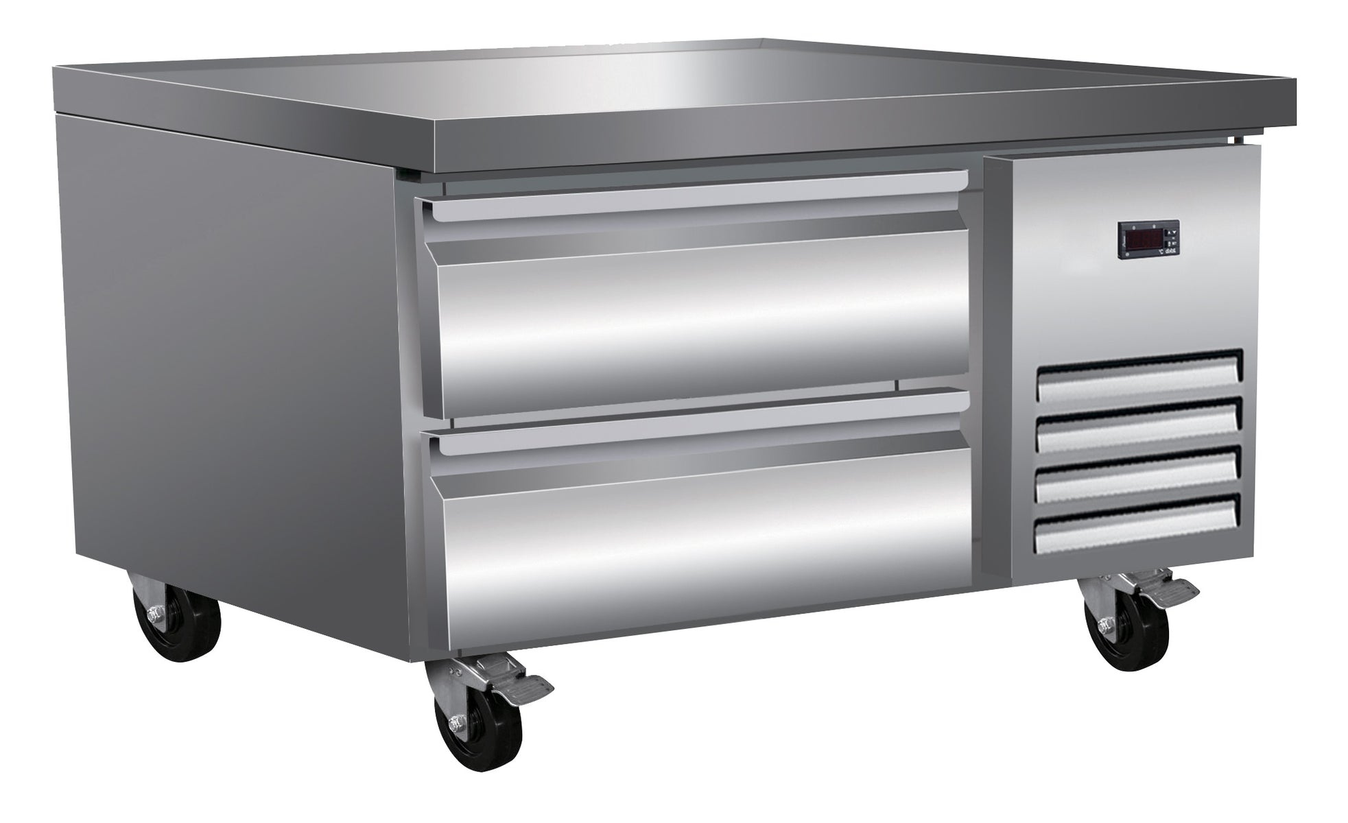 Serv-Ware CB36-HC 38 In. 2-Drawer Refrigerated Chef Base, 5.1 cu. ft., R290