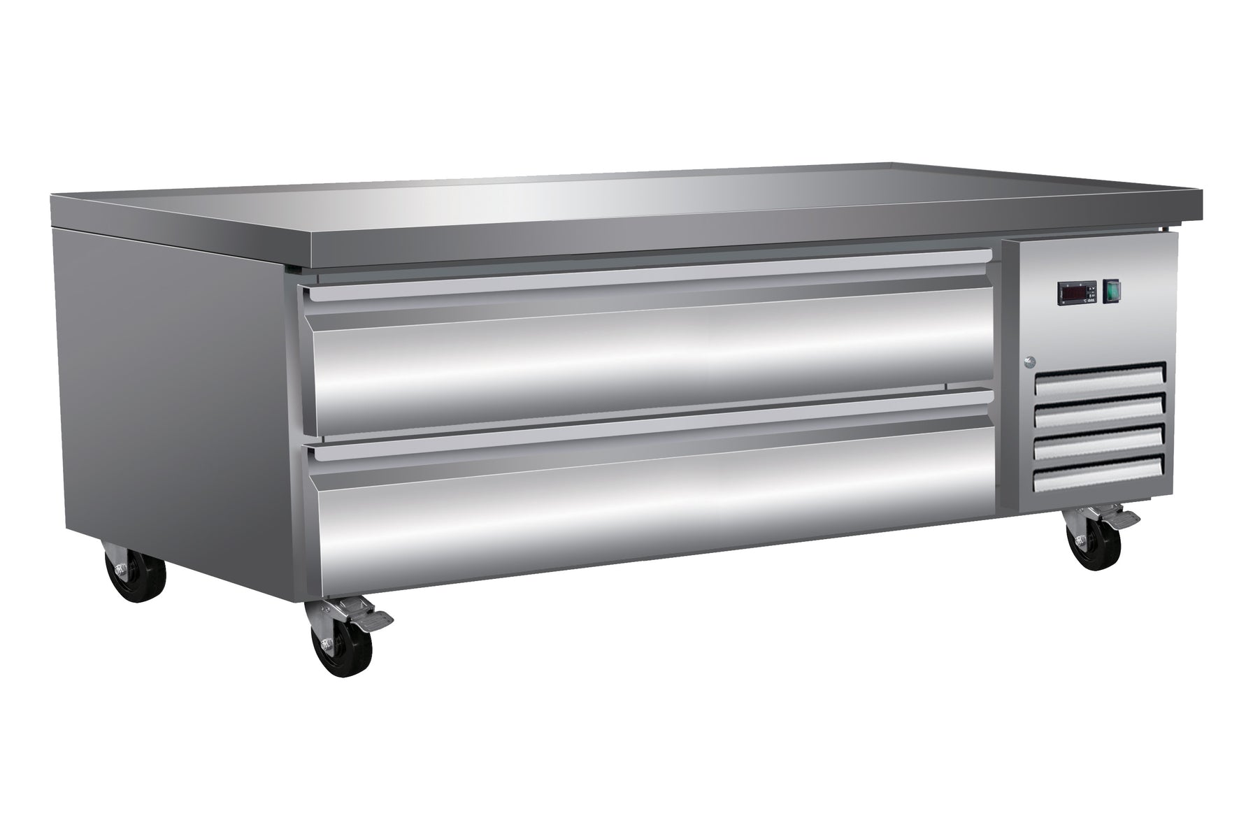 Serv-Ware CB60-HC 62 In. 2-Drawer Refrigerated Chef Base, 8.8 cu. ft., R290
