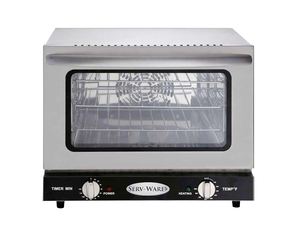 Serv-Ware ECO-21 18.625 In. Electric Convection Oven, 3 1/4 Size Pan Capacity, 115V