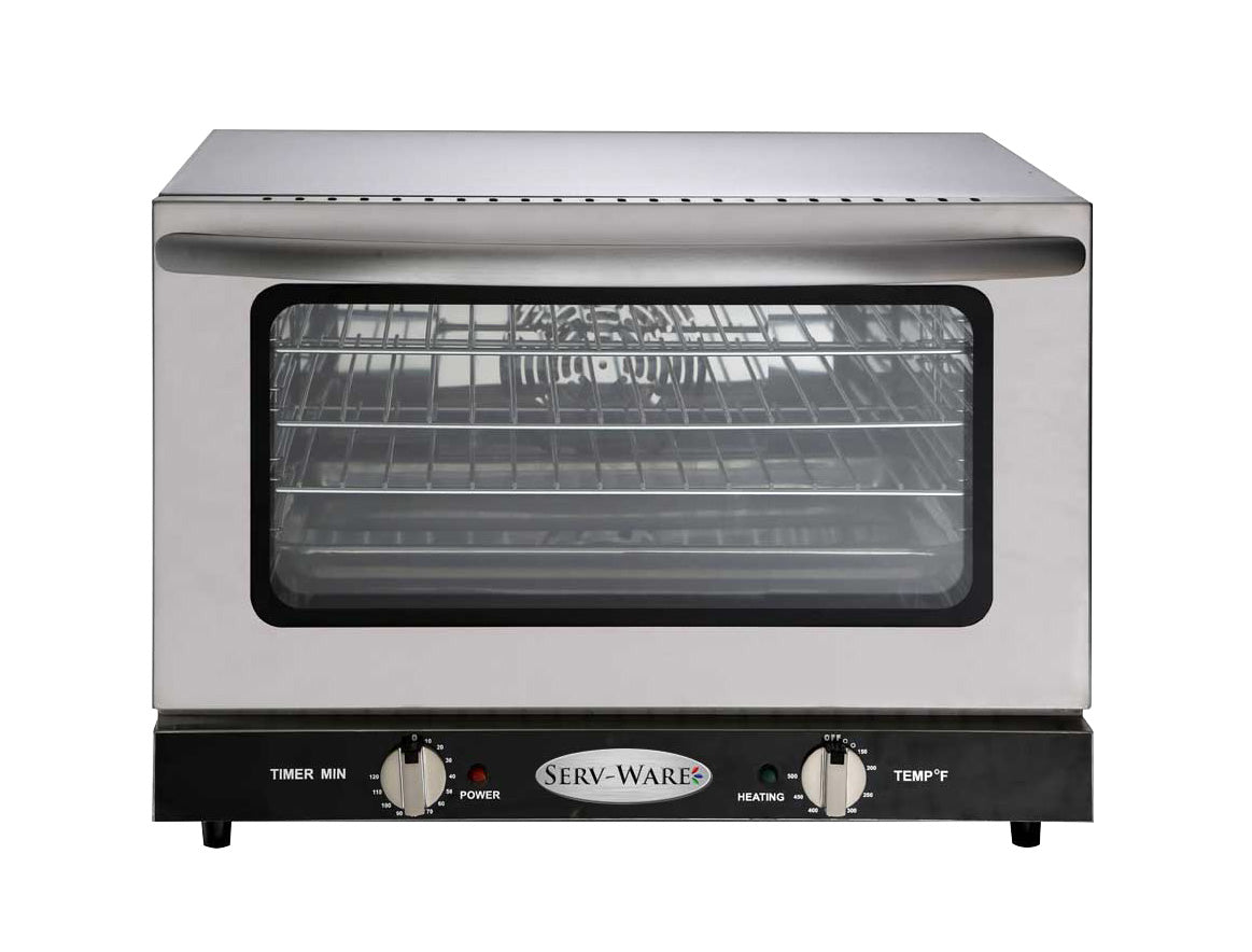 Serv-Ware ECO-47 22.875 In. Electric Convection Oven, 4 1/2 Size Pan Capacity, 115V