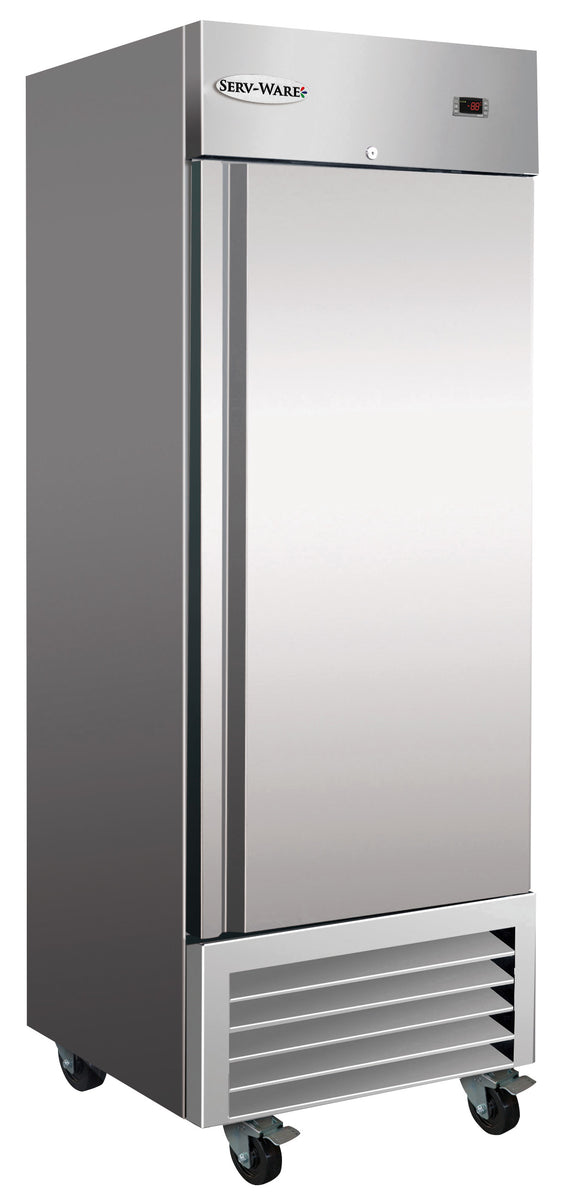 Serv-Ware RR1-HC 27 In. Single-Door Reach-In Refrigerator, 23 Cu Ft, Energy Star