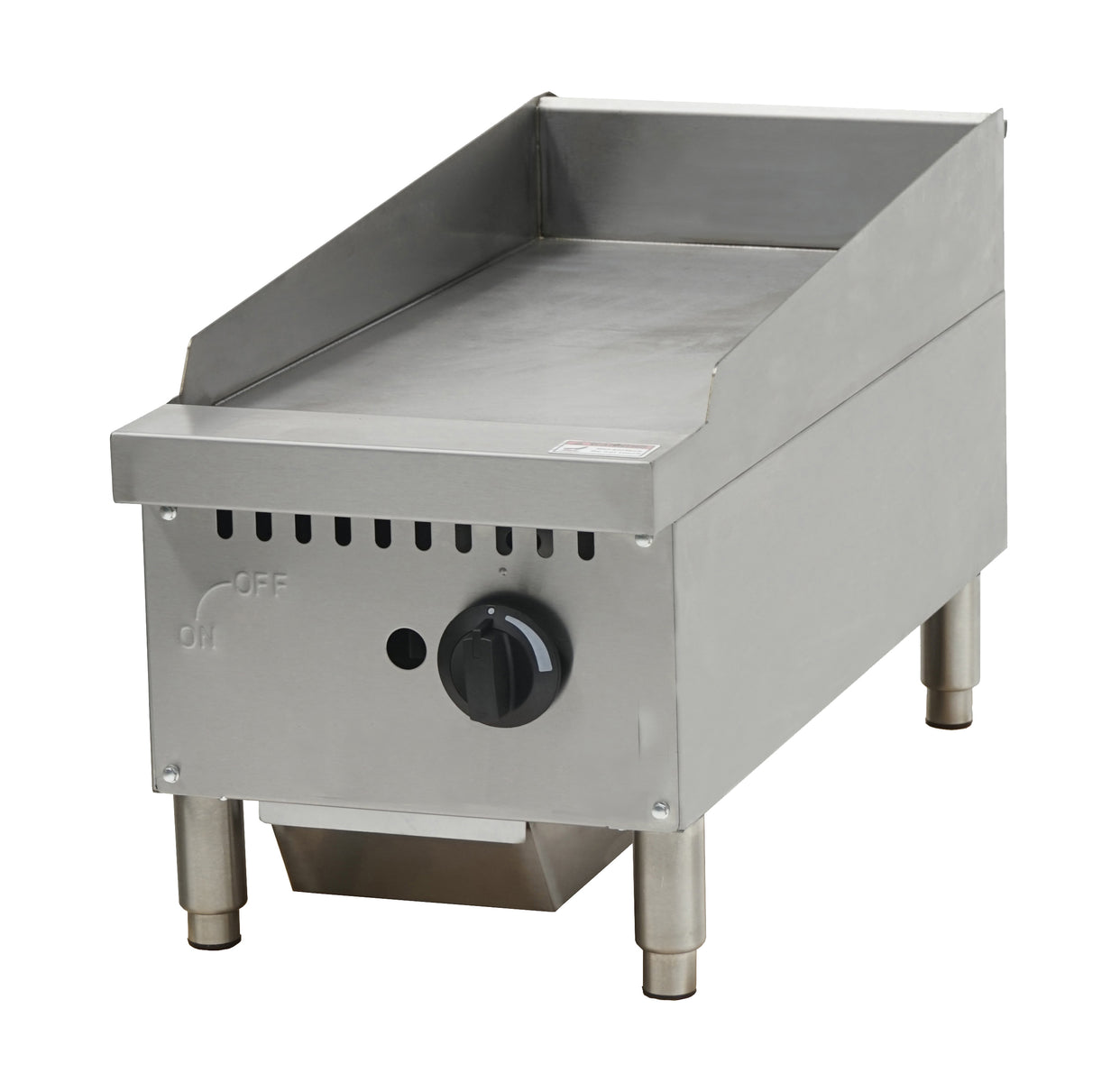 Serv-Ware SMGS-12 13.23 In. Manual Gas Griddle, 1 Burner, 3/4" Plate