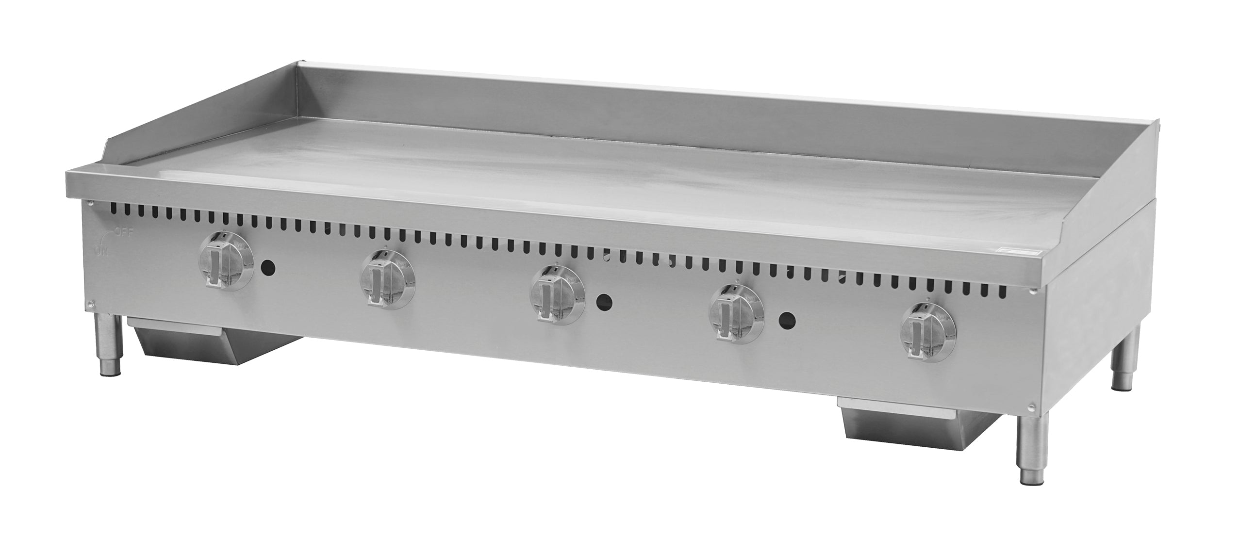 Serv-Ware STGS-60 60 In. Thermostatic Gas Griddle, 5 Burner, Thermostatic Control