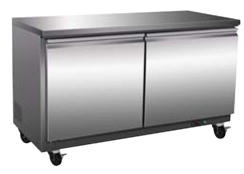Serv-Ware UCR-48-HC 48" Undercounter Refrigerator, Two-Door, Stainless Steel, Self-Closing Doors