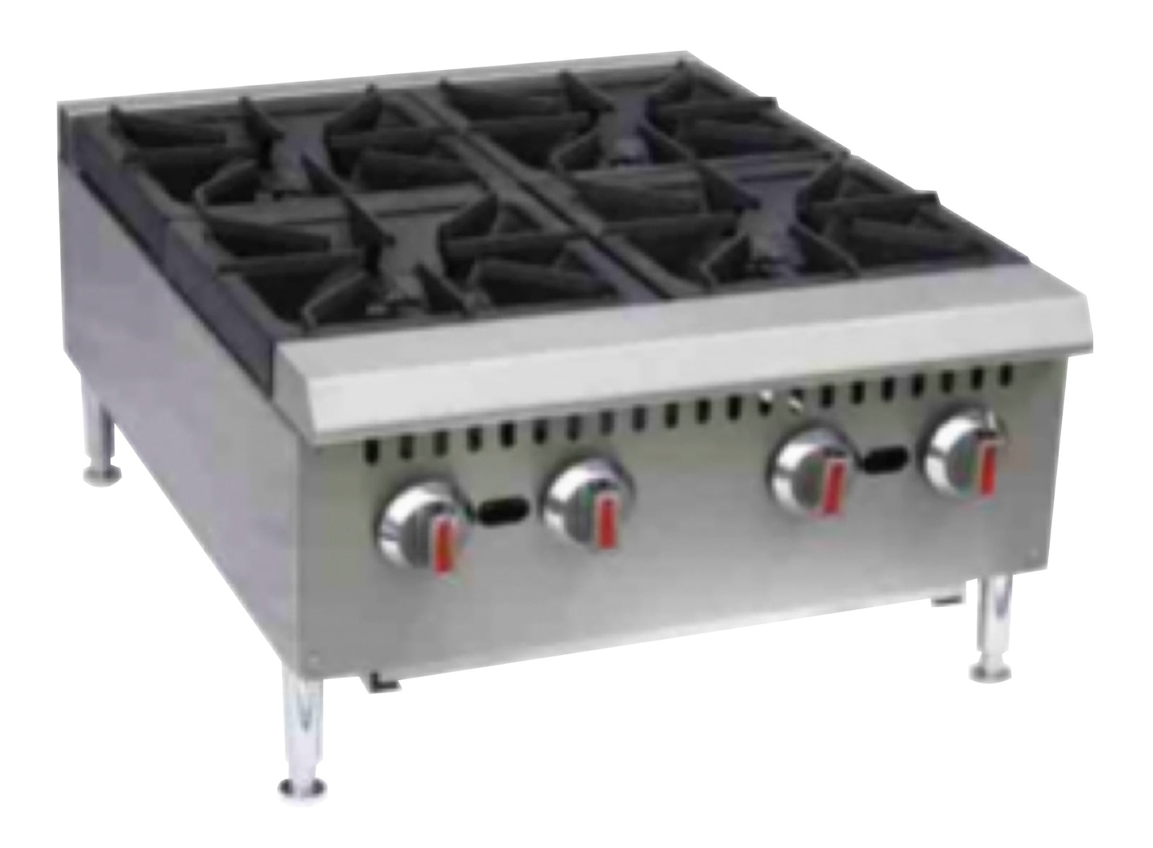 Serv-Ware SHPS-24 24 In. Gas Hot Plate, 4 Burner, 25,000 BTU Each