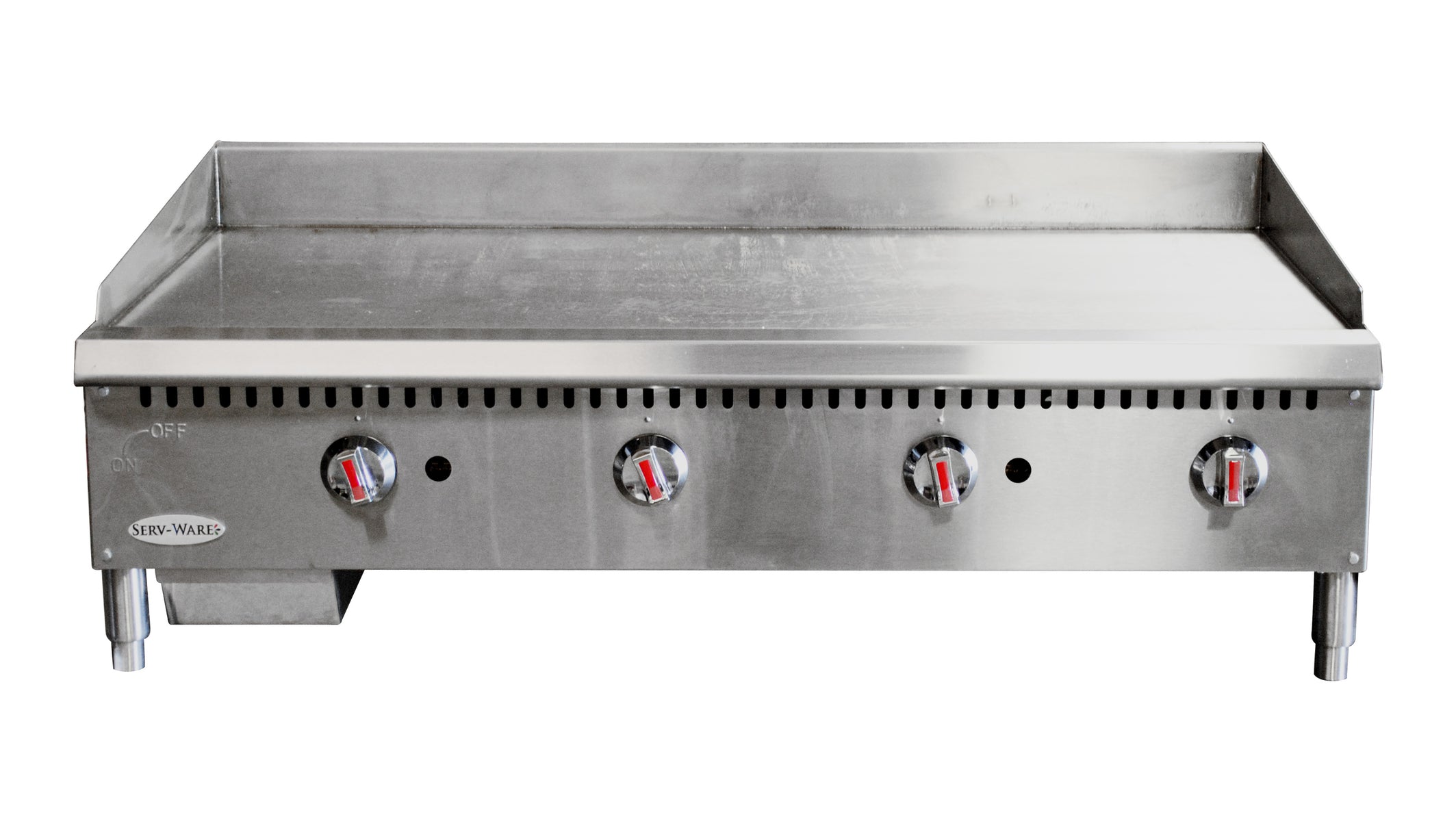 Serv-Ware SMGS-48 47.99 In. Manual Gas Griddle, 4 Burner, 3/4" Plate
