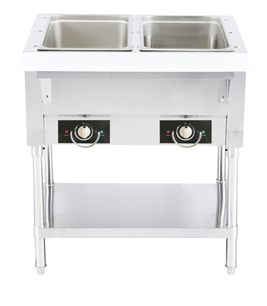 Serv-Ware EST2-1 30 In. 2-Well Electric Hot Food Table, Open Well