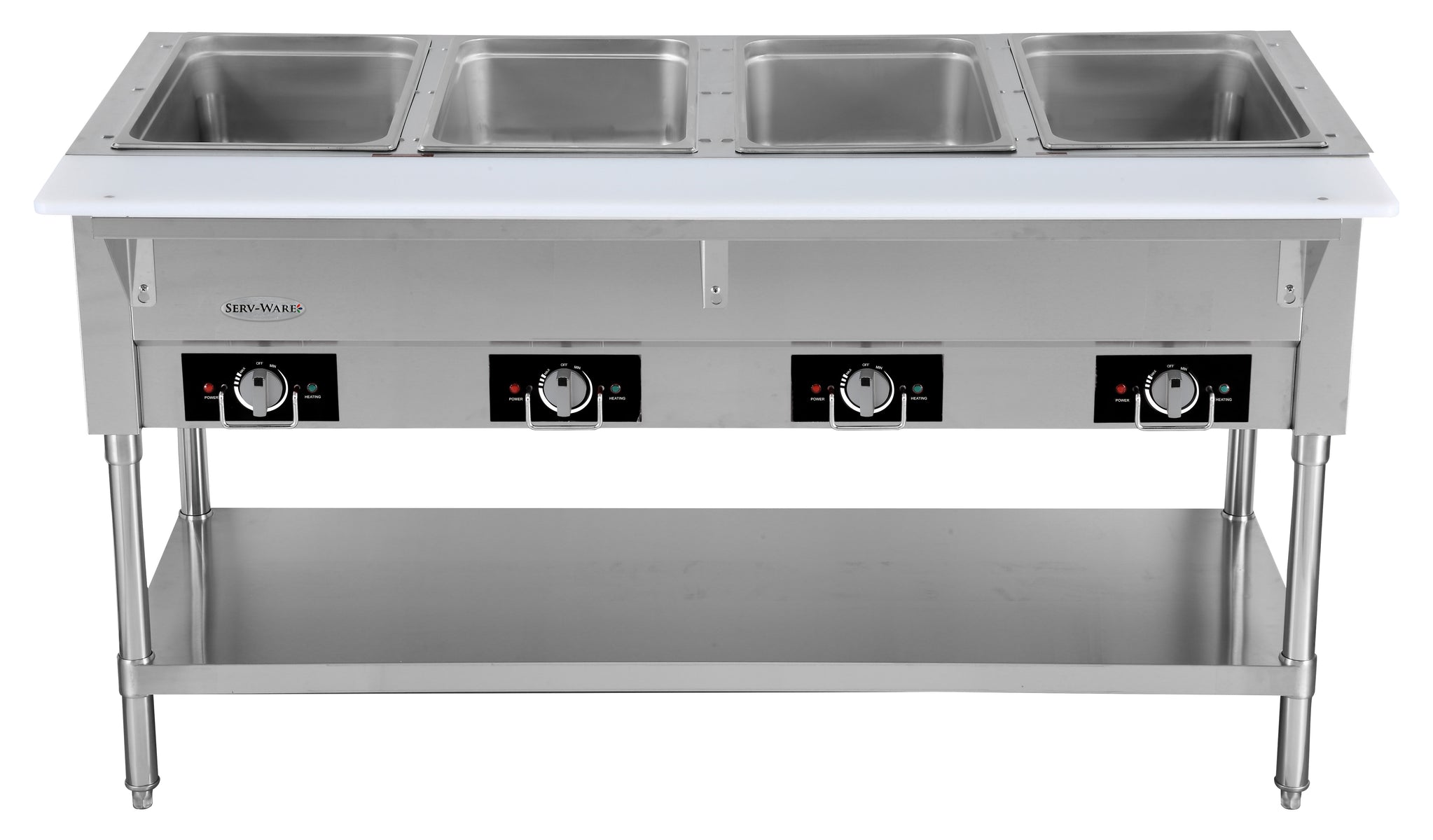 Serv-Ware EST4-2 58.2 In. 4-Well Electric Hot Food Table, Open Well