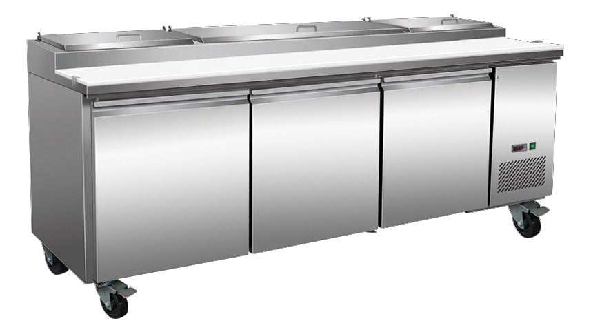 Serv-Ware PP93-12-HC 94.2 In. Refrigerated Pizza Prep Table, 32 cu. ft.
