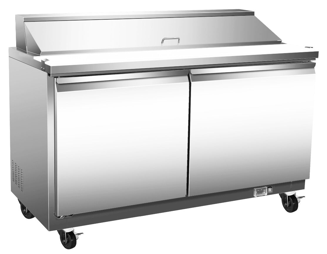 Serv-Ware SP60-24M-HC 61 In. 24-Pan Mega Top Refrigerated Sandwich and Salad Prep Table, 15.5 cu. ft., R290