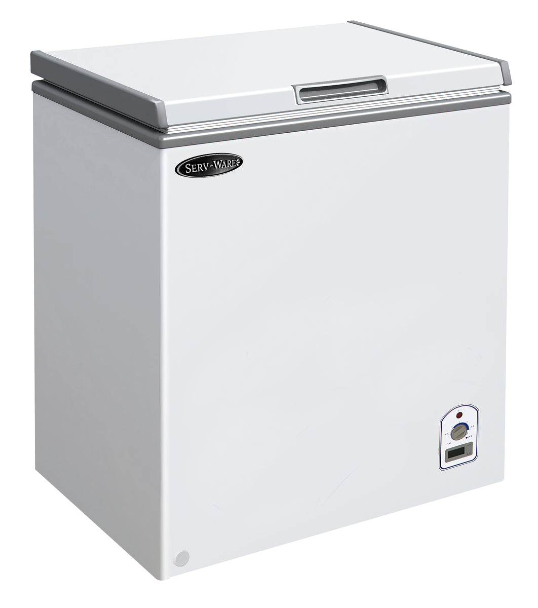 Serv-Ware SWCF-7 37.52 In. Solid Door Commercial Chest Freezer, 7.1 cu. ft.