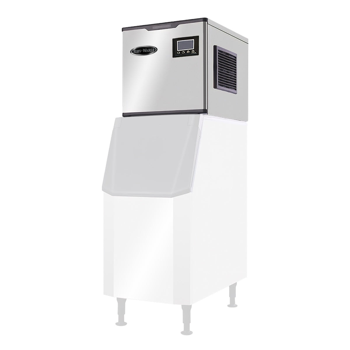 Serv-Ware SWM22-350H 22 In. Modular Half Cube Ice Machine Head, 350 lb/24h, Air-Cooled, R290