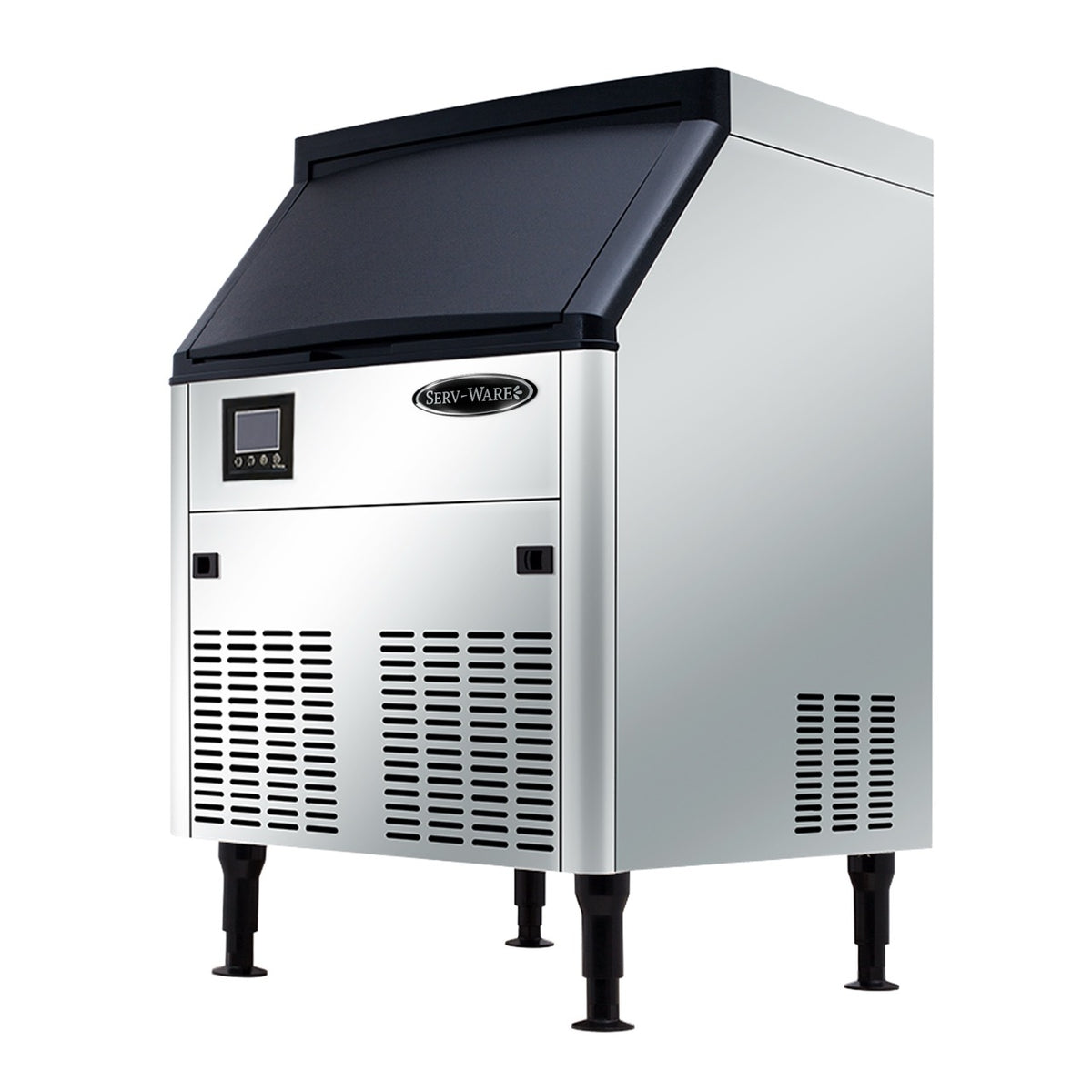 Serv-Ware SWUC-210H 26 In. Half-Cube Undercounter Ice Machine, 210 lb/24h, 80 lb Bin, Air-Cooled