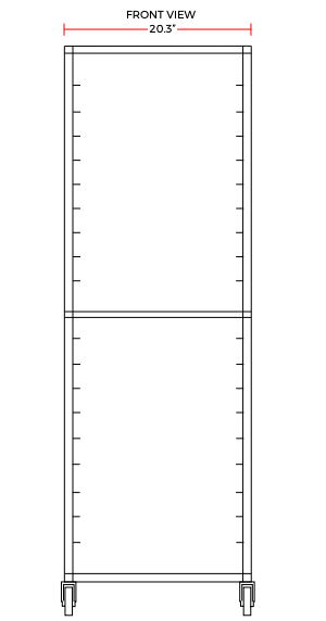 Prepline PASPR-20KD-CCB 20-Tier Heavy Duty Aluminum Steam Table / Bun Pan Sheet Pan Rack