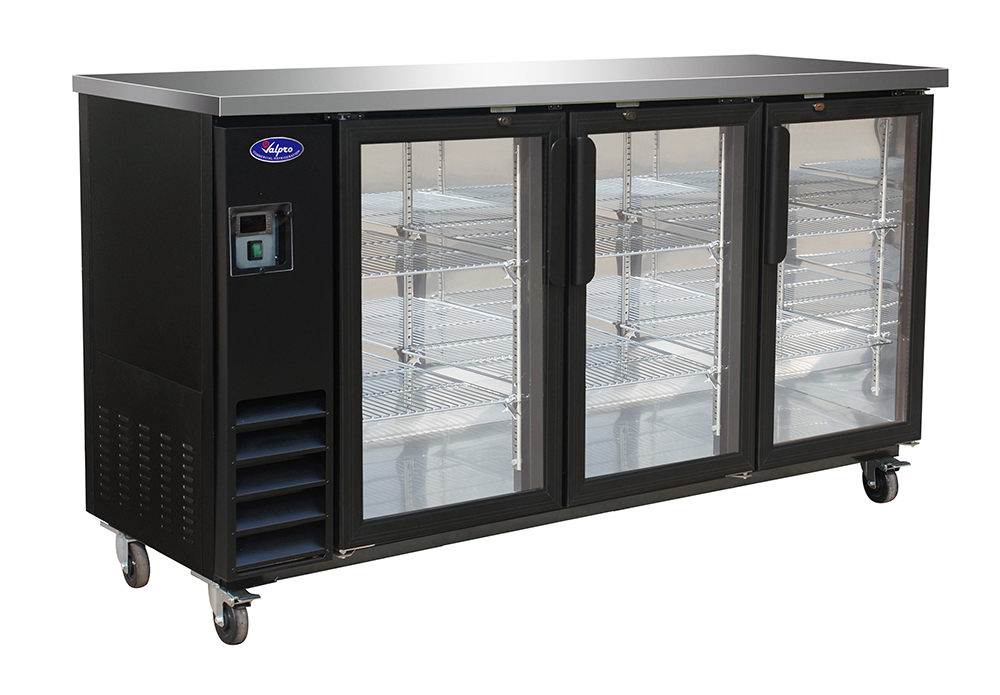 Valpro VP72G 73” Three Glass Door Back Bar Cooler
