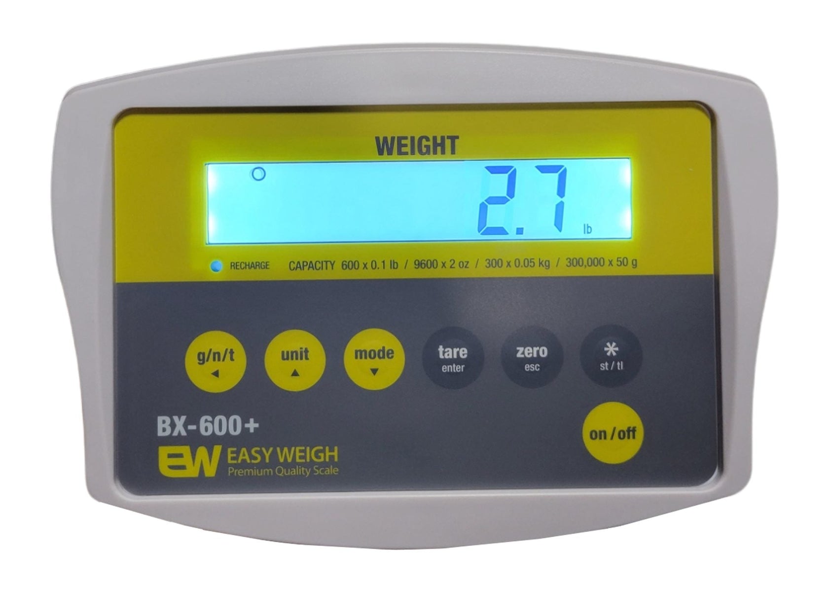 Easy Weigh BX-300-R 300 Lb. Platform Scale, Stainless Platter, Interface Port