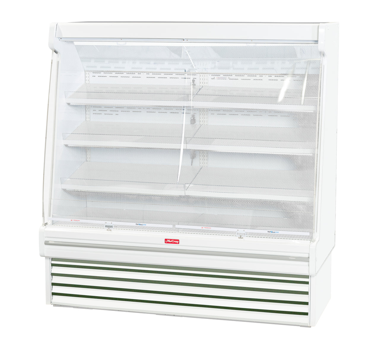 Howard McCray SC-OP35E-8S-W-LED 99 In. Open Produce Merchandiser, Self-Contained, 3-Tier LED Display, White